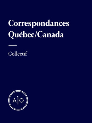 cover image of Correspondances--Québec/Canada